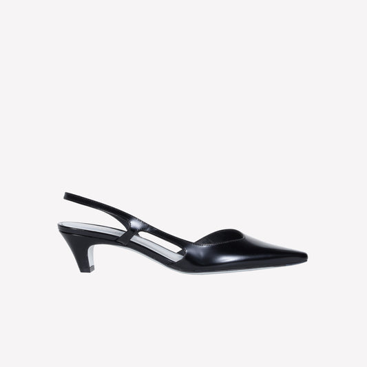 SLINGBACK IN SPAZZOLATO NERO GLADY - Scarpe Donna: Calzature eleganti