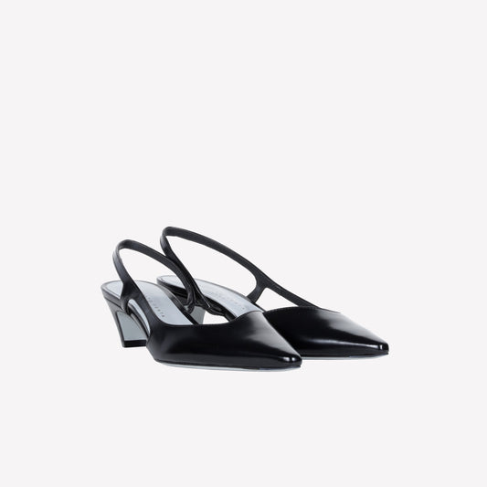 SLINGBACK IN SPAZZOLATO NERO GLADY - Nero | Roberto Festa