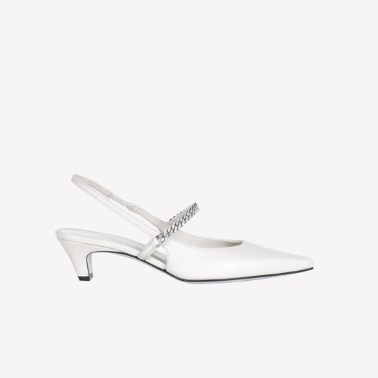 SLINGBACK IN NAPPA CON CATENA DI CRISTALLI MALLORY - Scarpe Donna: Calzature eleganti