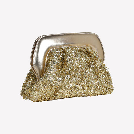 CLUTCH IN TESSUTO LUREX ORO OFELIA - Oro | Roberto Festa