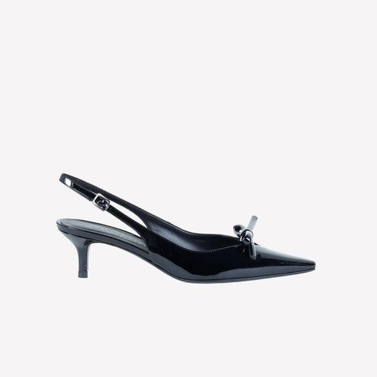 SLINGBACK IN VERNICE NERA CON FIOCCHETTO SENYA - Slingback | Roberto Festa